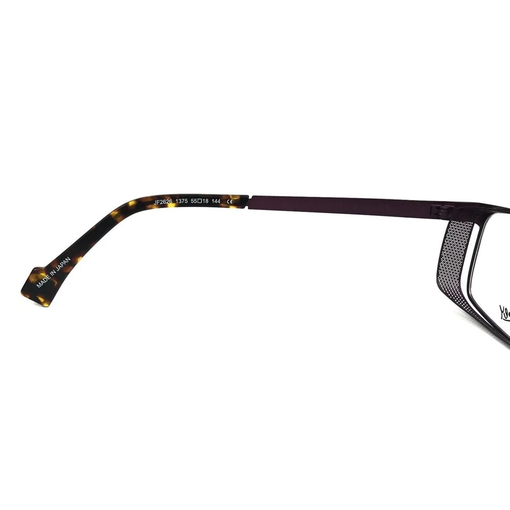J.F. Rey Eyeglasses Frames JF2626 1375 Brushed Silver Side Shields 55-18-144